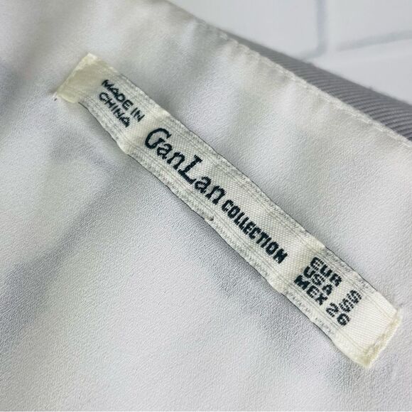 GanLan Collection White & Black Backless Romper - Small - Picture 13 of 14